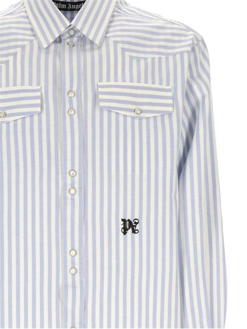 Vertical striped shirt with logo PALM ANGELS | PMGE028R24FAB0020340